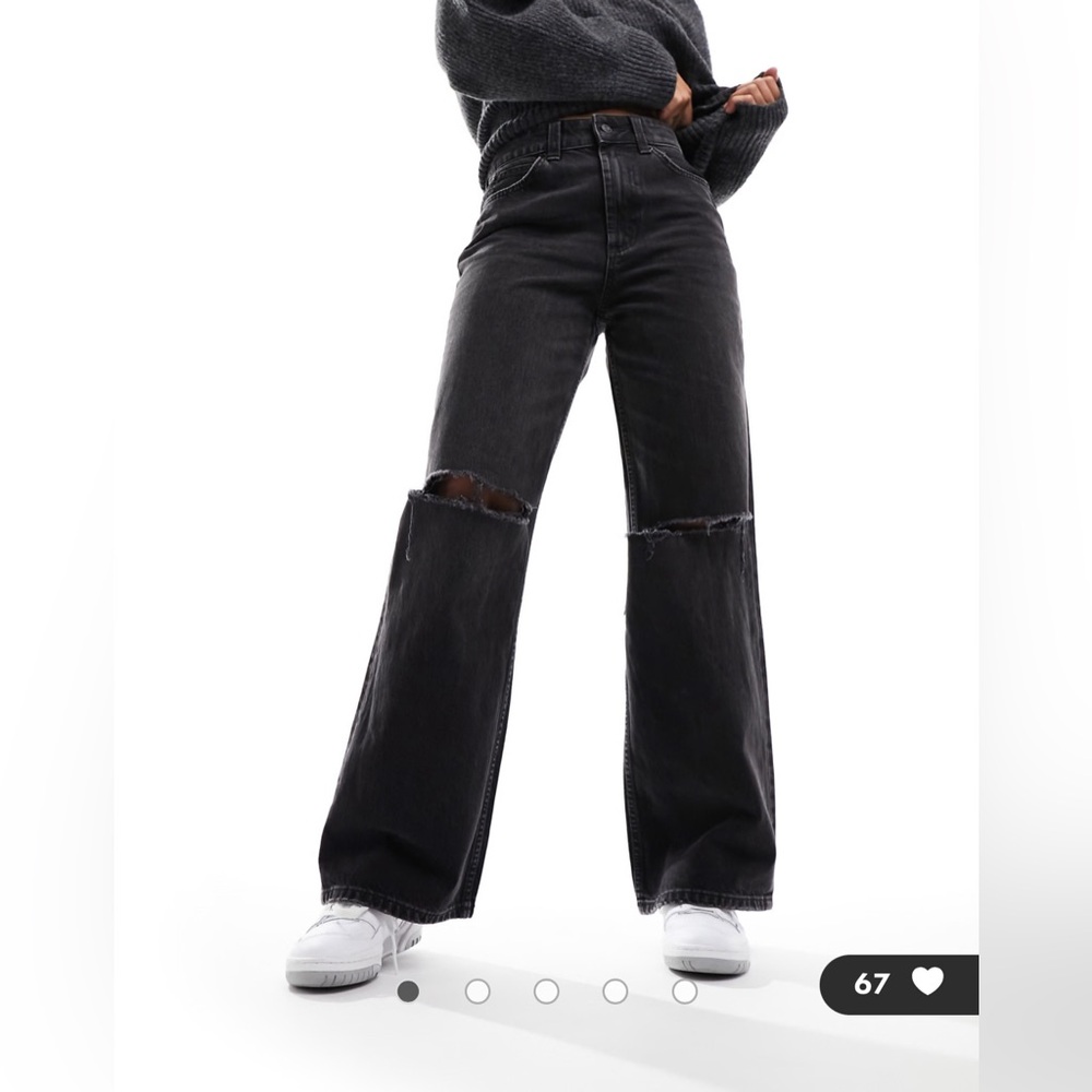 Dad Leg Jeans - Black